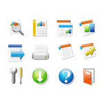 Icon set office Candy