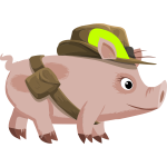 Npc pig vector drawing