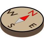 Isometric compass view