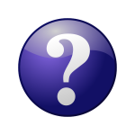 Blue question vector icon