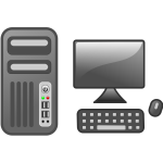 Vector illustration of computer workstation