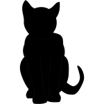 Black cat vector image