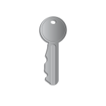 Vector graphics of weird shaped door key