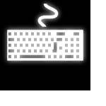 Vector drawing of letters computer keyboard icon