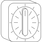 White kitchen timer