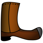 Brown boot vector image