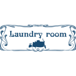 Laundry room door sign vector graphics