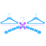 Clothes hangers vector image