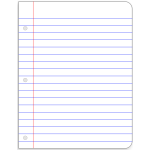 Lined sheet of paper vector image