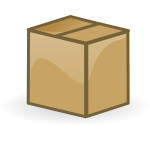 Vector illustration of closed brown cardboard box