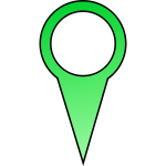 Green pin vector image