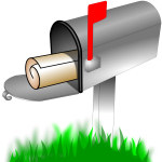 Vector drawing of outdoor home mailbox