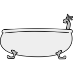 Side view of bathtub vector illustration