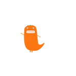 Orange Monster vector illustration