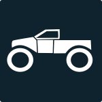 Monster truck icon vector