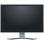 Flatscreen LCD monitor frontview vector image