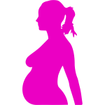 Pregnant woman vector illustration