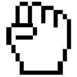 Vector illustration of fist as mouse pointer