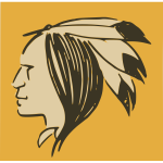 Native man's head