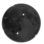 Shiny moon vector image