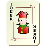 Black Joker playing card vector image