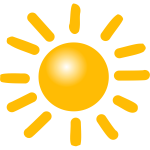 Bright sun vector drawing