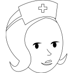 Nurse line art vector graphics