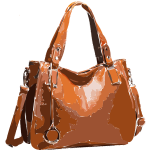 orange leather handbag