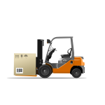 Vector illustration of forklift