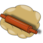 Dough and rolling pin