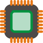 Generic computer chip vector image