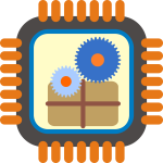 Vector image of stylized packet processor icon