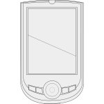 PDA device vector clip art