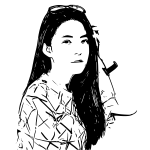 Woman monochrome art