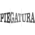 Piegatura text logo design