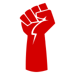 Clenched fist symbol of resistance