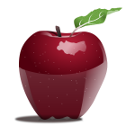 Photorealistic vector image of apple