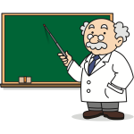 Cartoon male teacher