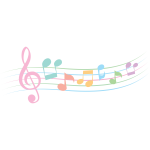 Colorful musical notes