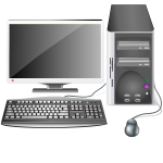 Desktop computer with display