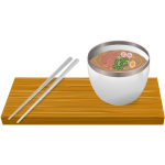 Ramen serving vector drawing