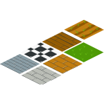 Isometric floor tile