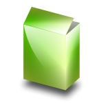 Green box in 3D vector image