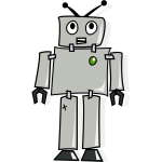 Cartoon robot vector image