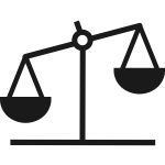 Vector image of weighing scales icon