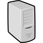 computer unit with thick black border vector clip art