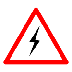 Vector image of electricity danger sign label