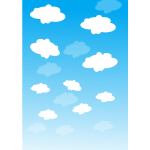 Sky with clouds vector graphics