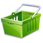 Shopping basket vector image