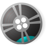 A film reel vector graphics